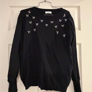 Black Sweater with Embellishments
